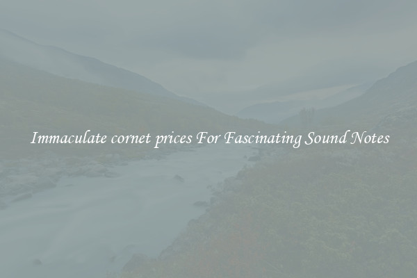 Immaculate cornet prices For Fascinating Sound Notes