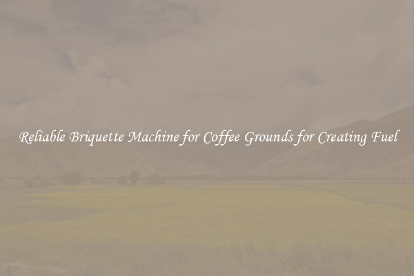 Reliable Briquette Machine for Coffee Grounds for Creating Fuel
