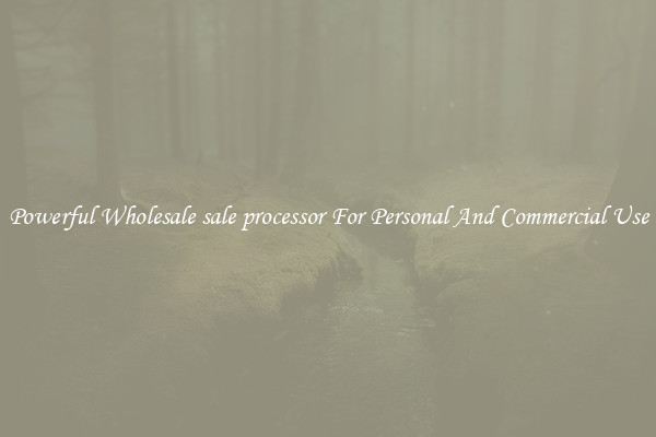 Powerful Wholesale sale processor For Personal And Commercial Use