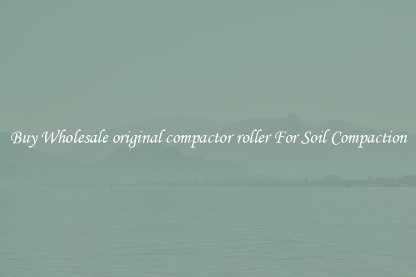 Buy Wholesale original compactor roller For Soil Compaction