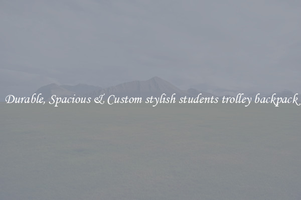 Durable, Spacious & Custom stylish students trolley backpack