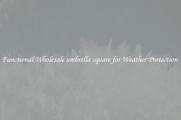 Functional Wholesale umbrella square for Weather Protection 