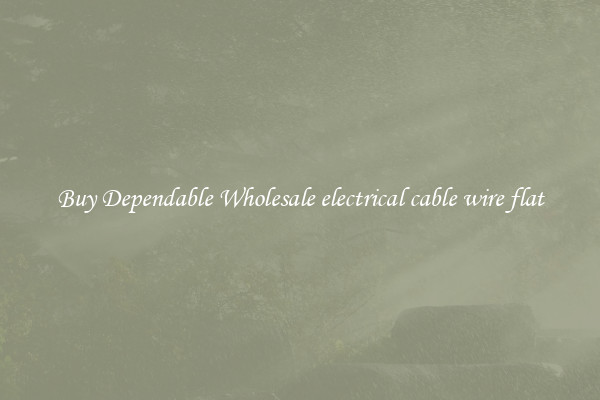Buy Dependable Wholesale electrical cable wire flat