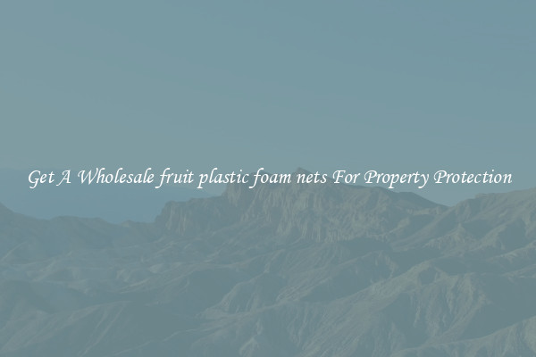 Get A Wholesale fruit plastic foam nets For Property Protection