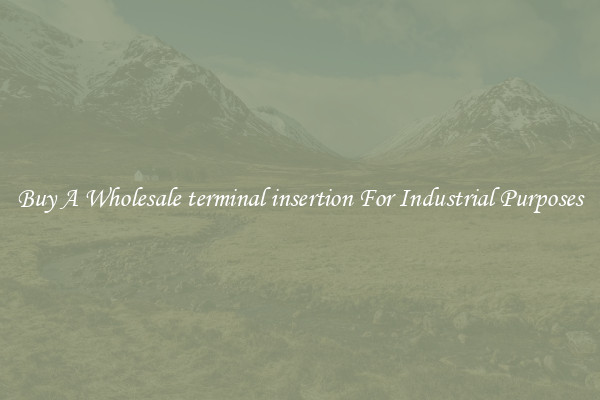 Buy A Wholesale terminal insertion For Industrial Purposes