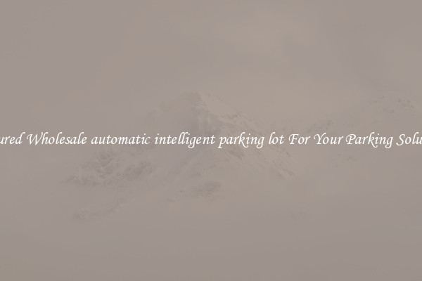 Featured Wholesale automatic intelligent parking lot For Your Parking Solutions 