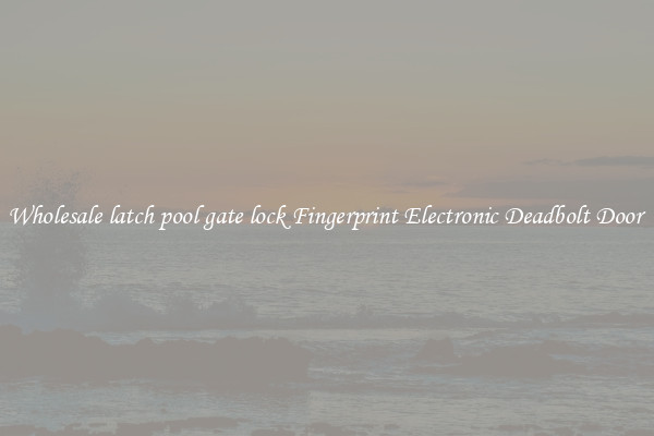 Wholesale latch pool gate lock Fingerprint Electronic Deadbolt Door 