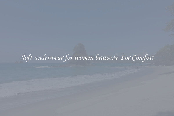 Soft underwear for women brasserie For Comfort