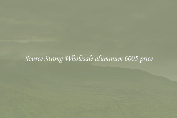 Source Strong Wholesale aluminum 6005 price