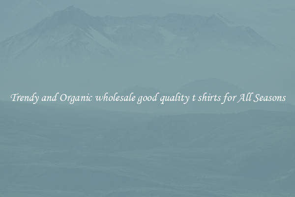 Trendy and Organic wholesale good quality t shirts for All Seasons