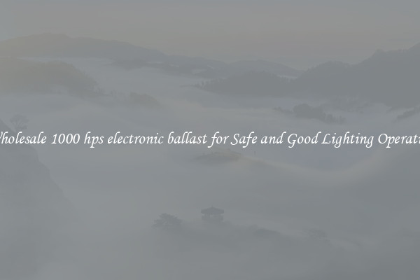 Wholesale 1000 hps electronic ballast for Safe and Good Lighting Operation