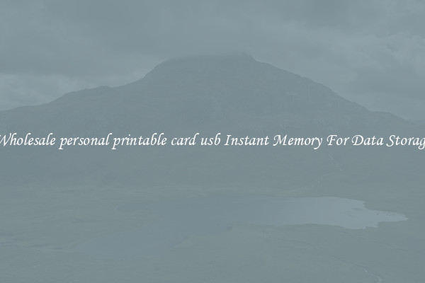 Wholesale personal printable card usb Instant Memory For Data Storage