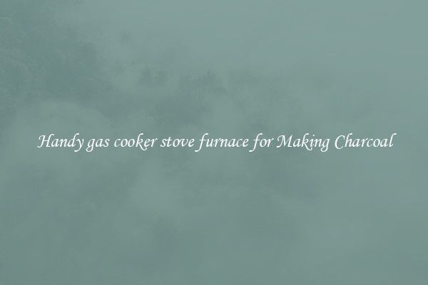 Handy gas cooker stove furnace for Making Charcoal